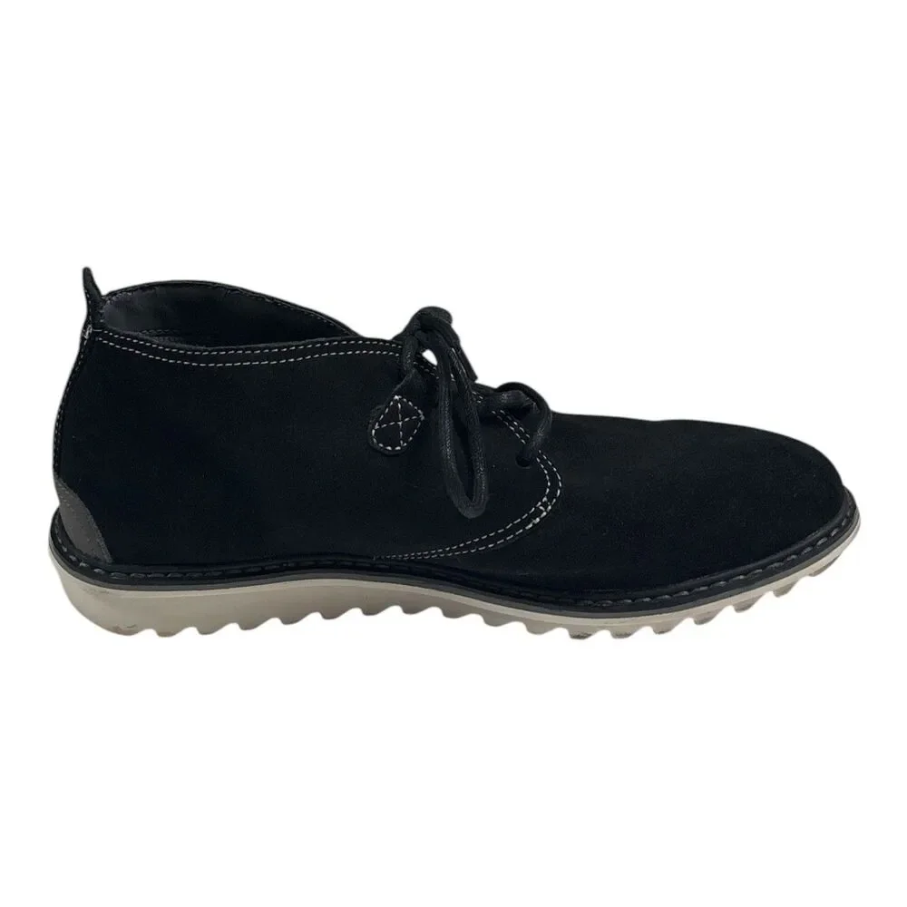 Skechers Women’s Black Suede Lace Up Chukka Ankle Boots Comfort Shoes Size 9.5